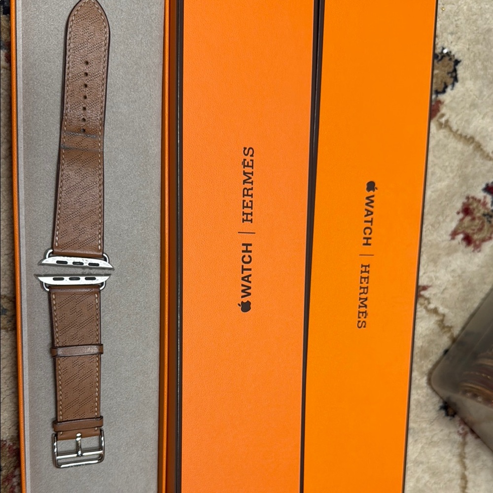 Hermès Tan Leather Watch Strap